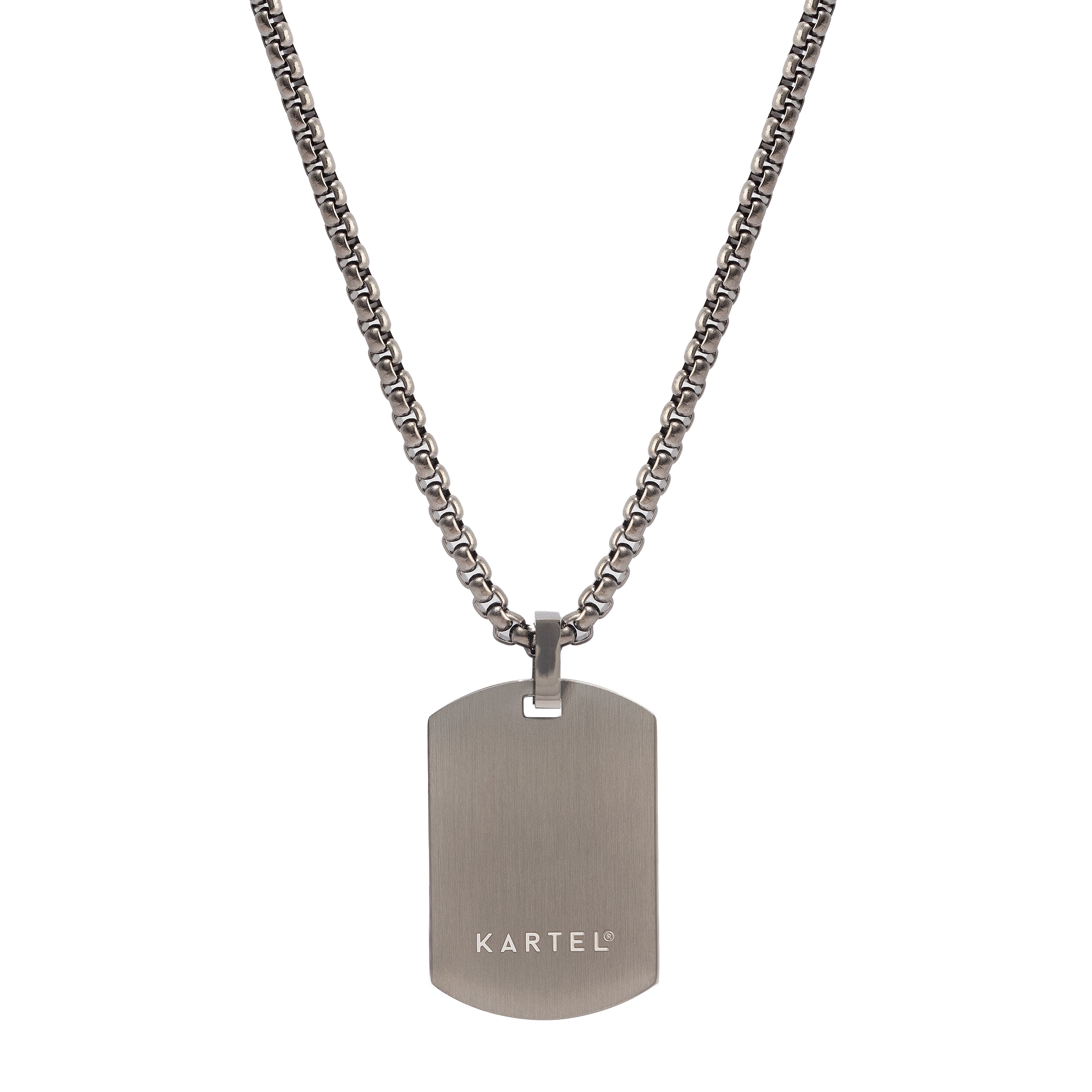 Kartel Stainless Steel Dog Tag Necklace