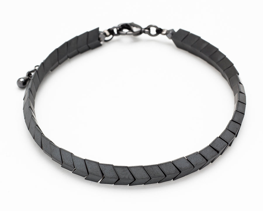 Hemetite stone bracelet - Mens